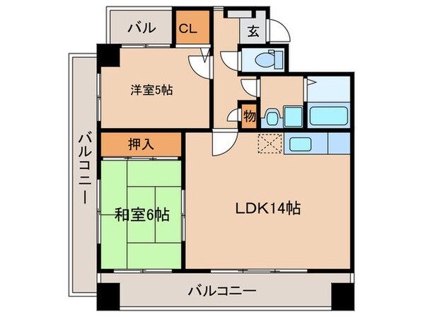 テングッド祖原の物件間取画像